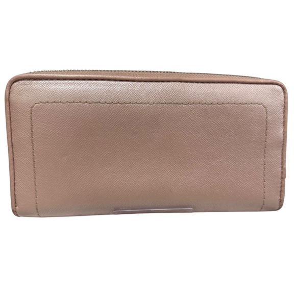 Coach Campbell Turnlock Leather Accordion Wallet - Pearlized Pink EUC - Picture 2 of 8